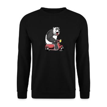 Scooter scooter mobylette scooter - Sweat-shirt Unisexe - noir - Devant - Alina (178cm) & Michal (187cm)
