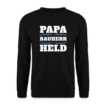 Bauherr - Unisex Pullover - Schwarz - Vorne - Alina (178cm) & Michal (187cm)