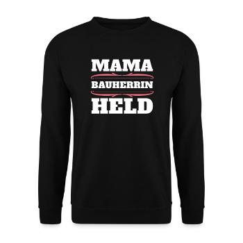 Bauherrin - Unisex Pullover - Schwarz - Vorne - Alina (178cm) & Michal (187cm)