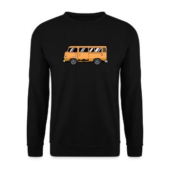 Camper Bus Caravan Camper Bus - Unisex Sweatshirt - black - Front - Alina (178cm) & Michal (187cm)