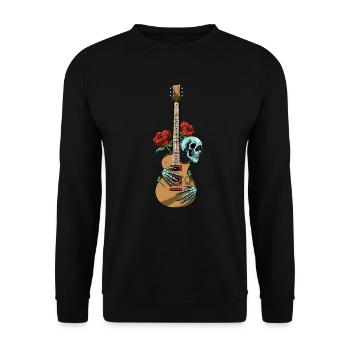 Electric Guitar Electric Guitar Guitarist Guitar Guitar - Unisex Sweatshirt - black - Front - Alina (178cm) & Michal (187cm)