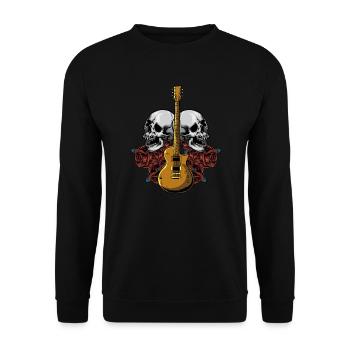 Electric Guitar Electric Guitar Guitarist Guitar Guitar - Unisex Sweatshirt - black - Front - Alina (178cm) & Michal (187cm)