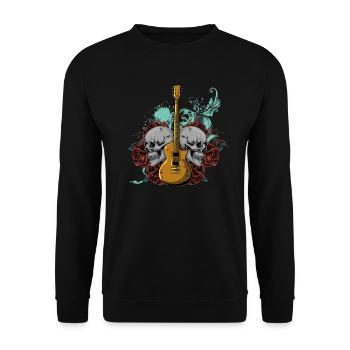 Electric Guitar Electric Guitar Guitarist Guitar Guitar - Unisex Sweatshirt - black - Front - Alina (178cm) & Michal (187cm)
