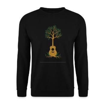 Guitare occidentale Guitare guitare guitare acoustique - Sweat-shirt Unisexe - noir - Devant - Alina (178cm) & Michal (187cm)