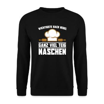 Bäcker Backen Konditor - Unisex Pullover - Schwarz - Vorne - Alina (178cm) & Michal (187cm)