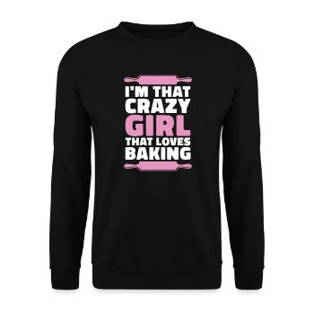 Baker Baking Pastry Chef - Unisex Sweatshirt - black - Front - Alina (178cm) & Michal (187cm)