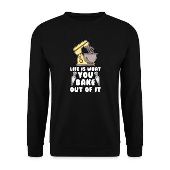 Baker Baking Pastry Chef - Unisex Sweatshirt - black - Front - Alina (178cm) & Michal (187cm)