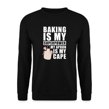 Baker Baking Pastry Chef - Unisex Sweatshirt - black - Front - Alina (178cm) & Michal (187cm)