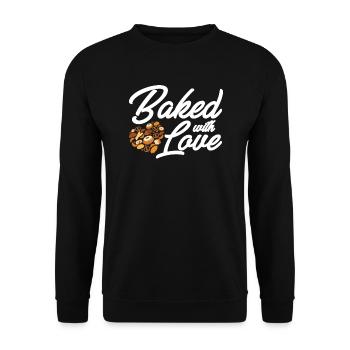 Baker Baking Pastry Chef - Unisex Sweatshirt - black - Front - Alina (178cm) & Michal (187cm)
