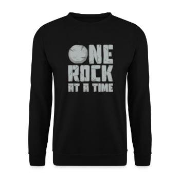 Geologist stones stone collector petrology - Unisex Sweatshirt - black - Front - Alina (178cm) & Michal (187cm)