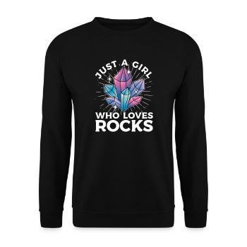 Geologist stones stone collector petrology - Unisex Sweatshirt - black - Front - Alina (178cm) & Michal (187cm)