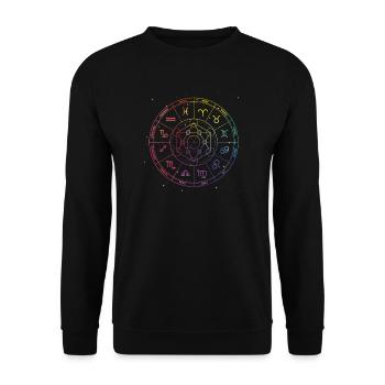 Astrology zodiac sign zodiac astrologer - Unisex Sweatshirt - black - Front - Alina (178cm) & Michal (187cm)