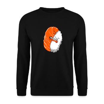 Sushi - Unisex Pullover - Schwarz - Vorne - Alina (178cm) & Michal (187cm)