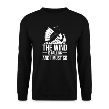 Kitesurfen Kiteboarding Kite Kiten - Unisex Pullover - Schwarz - Vorne - Alina (178cm) & Michal (187cm)