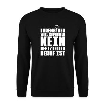 Forensik Forensiker - Unisex Pullover - Schwarz - Vorne - Alina (178cm) & Michal (187cm)