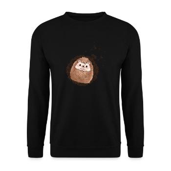 Igel - Unisex Pullover - Schwarz - Vorne - Alina (178cm) & Michal (187cm)
