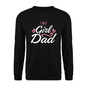 Papa Vater Vatertag - Unisex Pullover - Schwarz - Vorne - Alina (178cm) & Michal (187cm)
