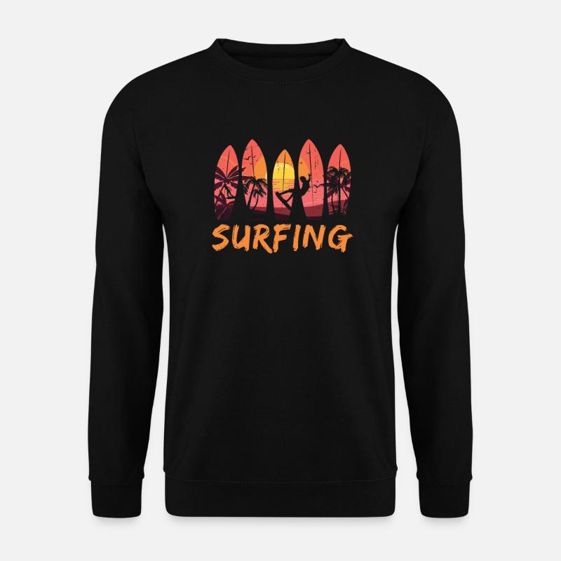 Surfing Surfer Surfer - Unisex Sweatshirt - black