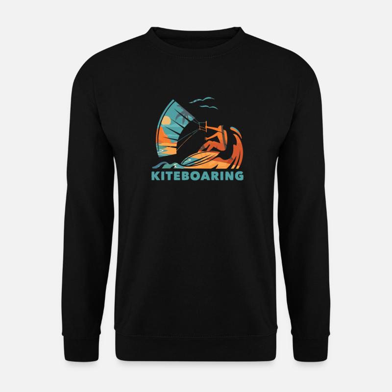 Kitesurfen Kiteboarding Kite Kiten - Unisex Pullover - Schwarz