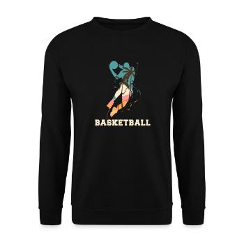 Basketball Basketballer - Unisex Sweatshirt - black - Front - Alina (178cm) & Michal (187cm)