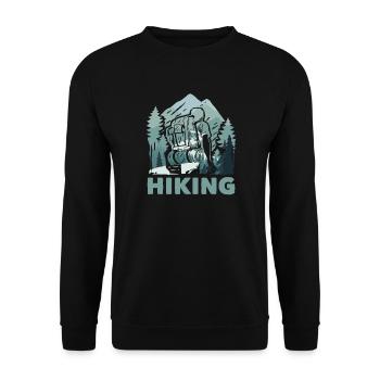 Randonneurs de trekking randonneurs - Sweat-shirt Unisexe - noir - Devant - Alina (178cm) & Michal (187cm)