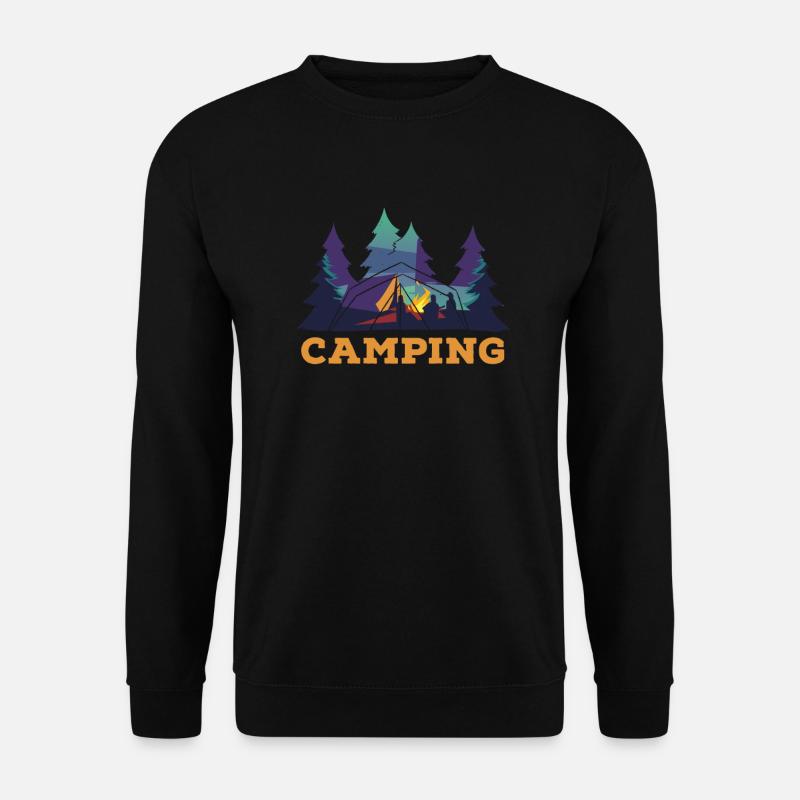 Camping Campen Zeltplatz Zelten - Unisex Pullover - Schwarz
