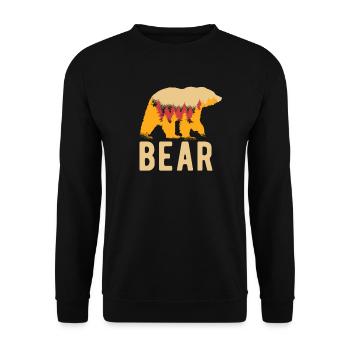 Grizzly Bear Brown Bear - Unisex Sweatshirt - black - Front - Alina (178cm) & Michal (187cm)