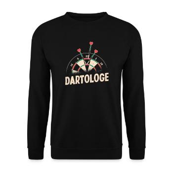 Dart Darter Dartsport - Unisex Pullover - Schwarz - Vorne - Alina (178cm) & Michal (187cm)
