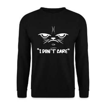 Katze Mietzekatze Hauskatze - Unisex Pullover - Schwarz - Vorne - Alina (178cm) & Michal (187cm)