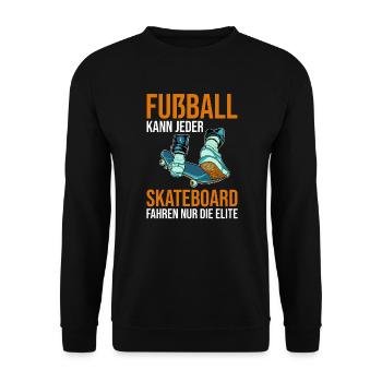 Skateboard Skateboarder Skater - Unisex Pullover - Schwarz - Vorne - Alina (178cm) & Michal (187cm)