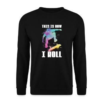 Skateboard Skateboarder Skater - Sweat-shirt Unisexe - noir - Devant - Alina (178cm) & Michal (187cm)