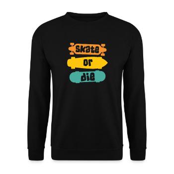 Skateboard Skateboarder Skater - Sweat-shirt Unisexe - noir - Devant - Alina (178cm) & Michal (187cm)