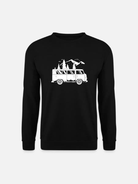 Camper Bus Caravan Camper Bus - Unisex Pullover - Schwarz