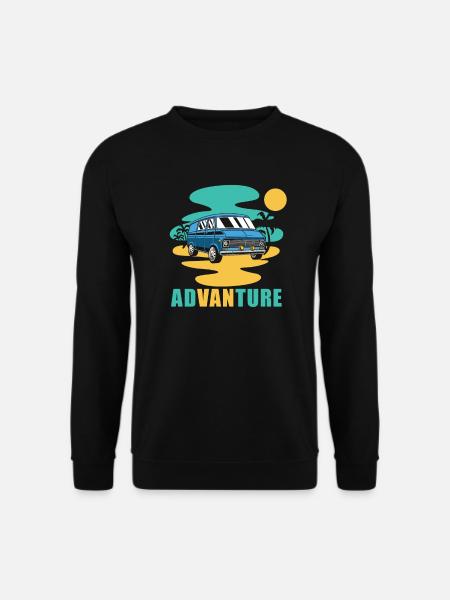 Camper Bus Caravan Camper Bus - Unisex Pullover - Schwarz
