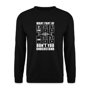 Camion routier camion routier - Sweat-shirt Unisexe - noir - Devant - Alina (178cm) & Michal (187cm)