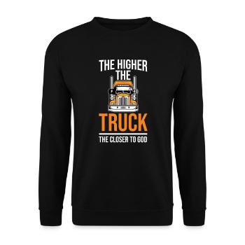 Truck Driver Truck Driver Truck Driver Trucker - Unisex Sweatshirt - black - Front - Alina (178cm) & Michal (187cm)