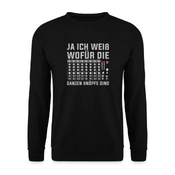 Tontechniker Sound Audio Engineer - Unisex Pullover - Schwarz - Vorne - Alina (178cm) & Michal (187cm)
