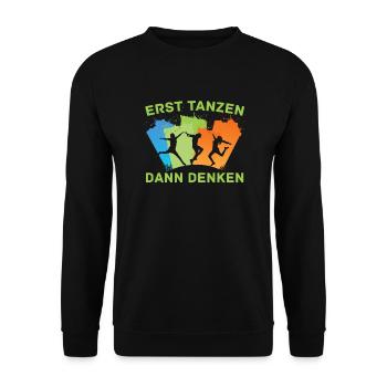 Tanzen Tänzer Tanz - Unisex Pullover - Schwarz - Vorne - Alina (178cm) & Michal (187cm)