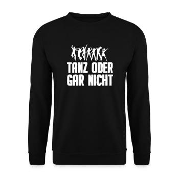 Tanzen Tänzer Tanz - Unisex Pullover - Schwarz - Vorne - Alina (178cm) & Michal (187cm)
