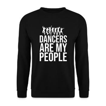 Tanzen Tänzer Tanz - Unisex Pullover - Schwarz - Vorne - Alina (178cm) & Michal (187cm)