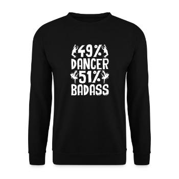 Tanzen Tänzer Tanz - Unisex Pullover - Schwarz - Vorne - Alina (178cm) & Michal (187cm)