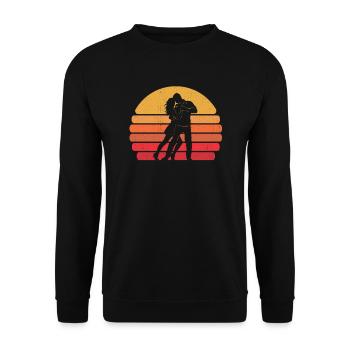 Rétro danseur danseur vintage danse - Sweat-shirt Unisexe - noir - Devant - Alina (178cm) & Michal (187cm)