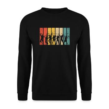 Rétro danseur danseur vintage danse - Sweat-shirt Unisexe - noir - Devant - Alina (178cm) & Michal (187cm)