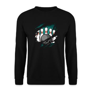 Bowling - Sweat-shirt Unisexe - noir - Devant - Alina (178cm) & Michal (187cm)
