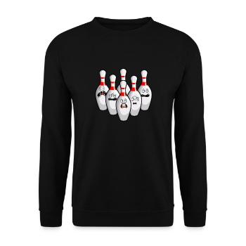 Bowling - Sweat-shirt Unisexe - noir - Devant - Alina (178cm) & Michal (187cm)
