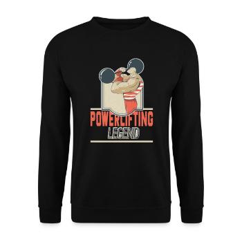 Trois-combats Powerlifting Powerlifter - Sweat-shirt Unisexe - noir - Devant - Alina (178cm) & Michal (187cm)