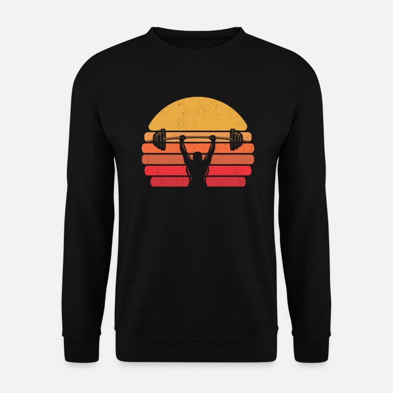 Retro Kraftdreikampf Vintage Powerlifting - Unisex Pullover - Schwarz