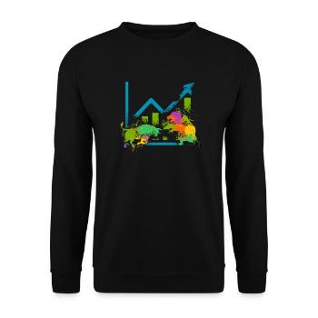 Stock Day Trading Exchange Forex Stock Trader - Unisex Sweatshirt - black - Front - Alina (178cm) & Michal (187cm)