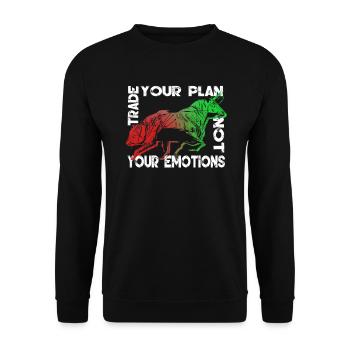 Stock Day Trading Exchange Forex Stock Trader - Unisex Sweatshirt - black - Front - Alina (178cm) & Michal (187cm)