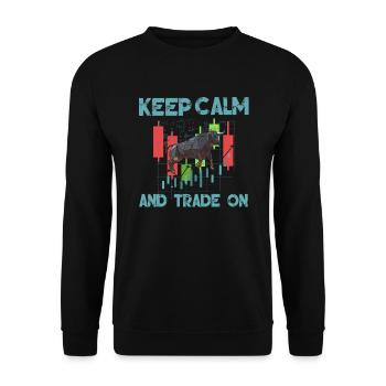Stock Day Trading Exchange Forex Stock Trader - Unisex Sweatshirt - black - Front - Alina (178cm) & Michal (187cm)